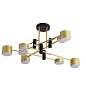8404/8C COMFI LN 000 черный/золото, металл/пластик Светильник потолочный GX53 LED 8*7W 220V DIZZY